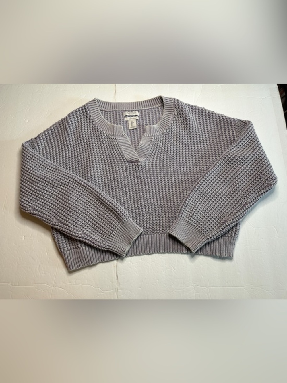 Haute Hippie Cropped Heavy Knit Sweater Oversized Large